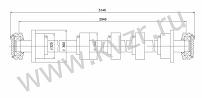 Вал задний в сборе 00.9459.014 (Т 328.01.02.00.000)