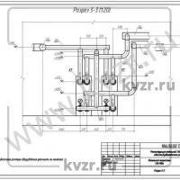 Реконструкция котельной. Разрез 3-3. Л 6