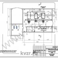 Реконструкция котельной. План газоходов (вид сверху). Л 7