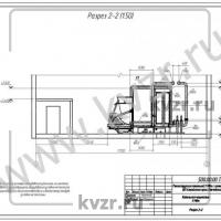Реконструкция котельной. Разрез 2-2. Л 6