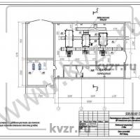 Реконструкция котельной. План газоходов (вид сверху). Л 7