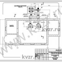 Реконструкция котельной. План газоходов (вид сверху). Л 8