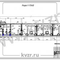 Реконструкция котельной. Разрез 1-1. Л 5