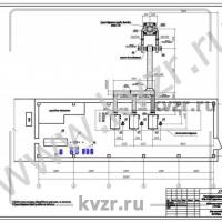 Реконструкция котельной. План газоходов. Л 9