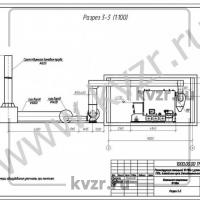 Реконструкция котельной. Разрез 3-3. Л 9