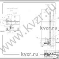 Реконструкция котельной. Воздуховоды котельной. План. Разрез 7-7. Л 10