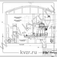 Реконструкция котельной. Разрез 1-1. Л 6