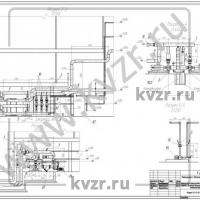 Реконструкция котельной. Разрез 2-2, 3-3, 4-4, 5-5. Л 7